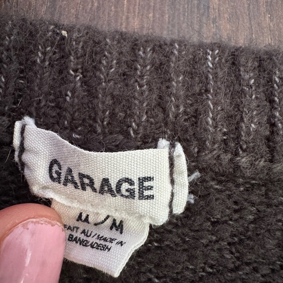 Garage Dark Brown Crew Neck Sweater - Picture 2 of 6